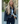 Runa - Collared Long Sleeves Denim Two-Piece Set